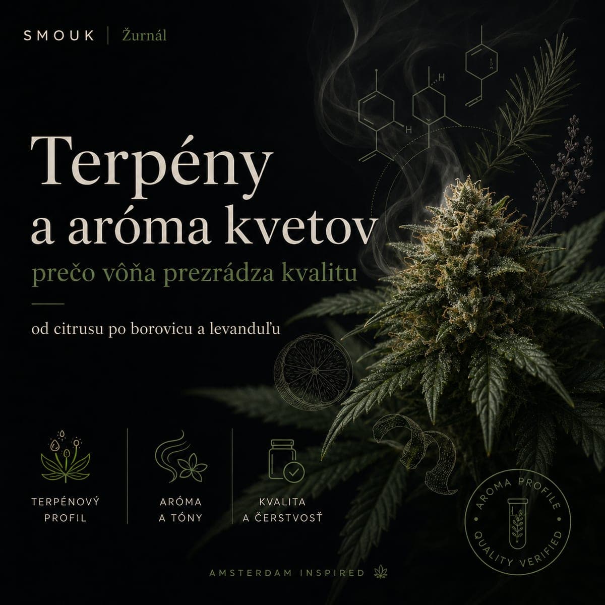 Terpény a aróma kvetov: prečo vôňa prezrádza kvalitu